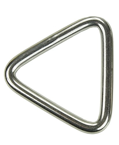 Karabiner & Mehr 10x KAMERO Edelstahl V4A, Ring, dreieckige Form, 5x40mm, Triangel, Triangle, rostfrei von Karabiner & Mehr