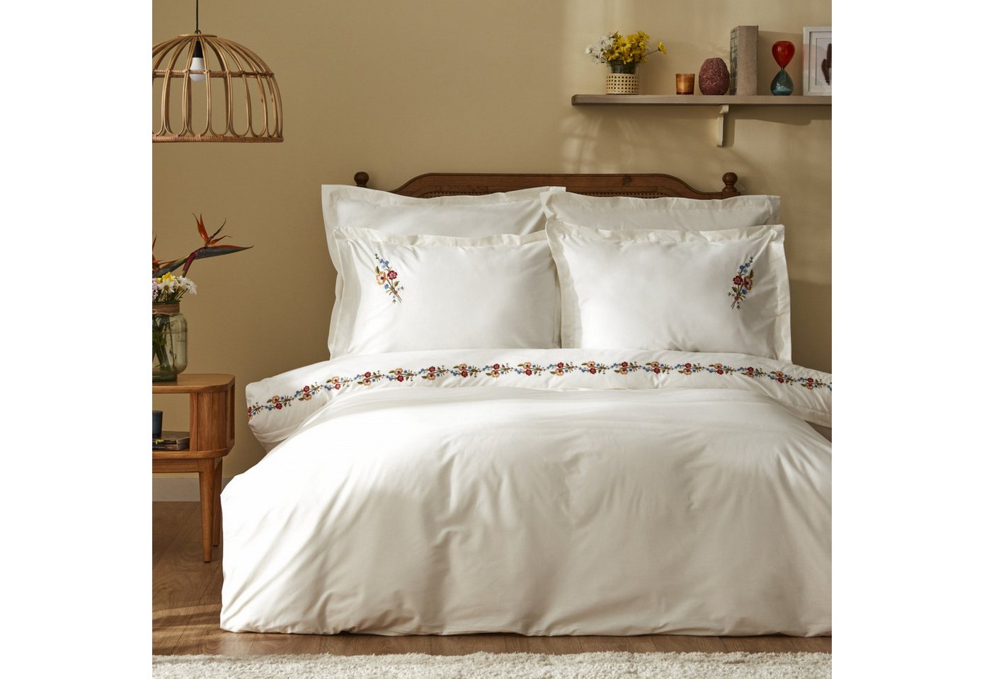 Karaca Home Bettwäsche Karaca Home Blance Doppeltes gesticktes Bettbezug Set Weiß Karaca Home Bettwäsche Karaca Home Blance Doppeltes gesticktes Bettbezug Set Weiß von Karaca Home