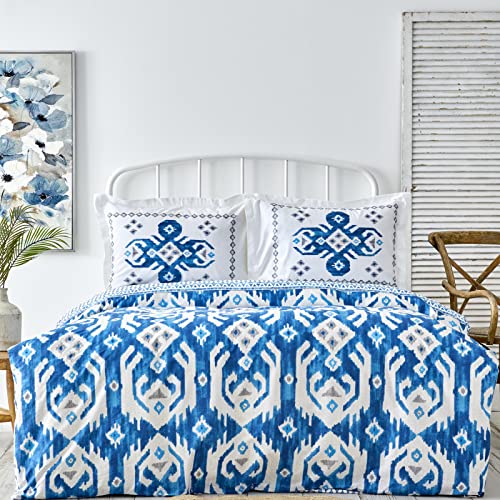 Karaca Home Neos Blau 100% Baumwolle Einzel Bettbezug Set - Luxuriöses Bettwäsche-Set für erholsamen Schlaf - Hochwertige, weiche Bettdecke und passende Kissenbezüge für Einzelbetten - Atmungsaktiv von Karaca Home