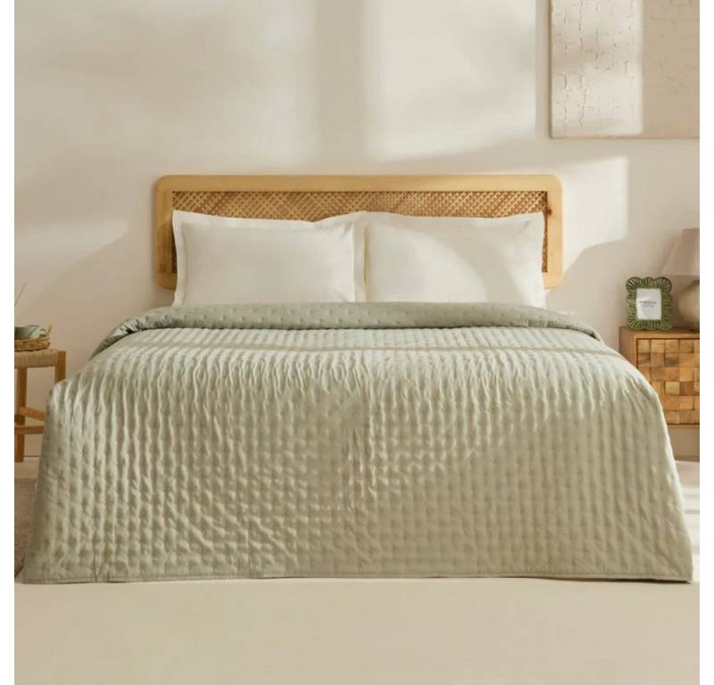 Karaca Home Tagesdecke Breezy Tagesdecke Salbeigrün 160x240 cm von Karaca Home