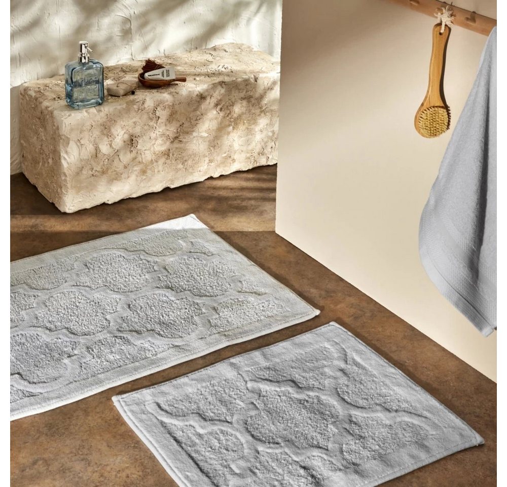 Karaca Badetücher Karaca Home Katy 2-teiliges Badezimmer Matten Badematte Set Grau Karaca Badetücher Karaca Home Katy 2-teiliges Badezimmer Matten Badematte Set Grau von Karaca