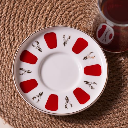 Karaca Bergamotte Porzellan Einzelne Tee-Untertasse 12 Cm V2 von KARACA