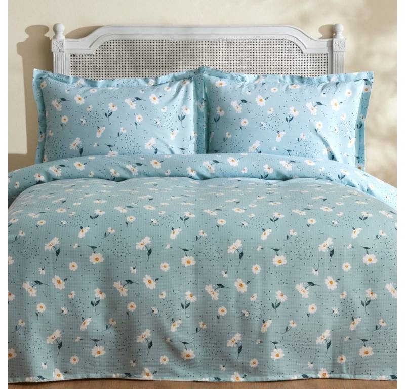 Karaca Bettwäsche Karaca Daisy 100% Baumwolle Doppelbett Deckenbezug Tagesdecke Set von Karaca