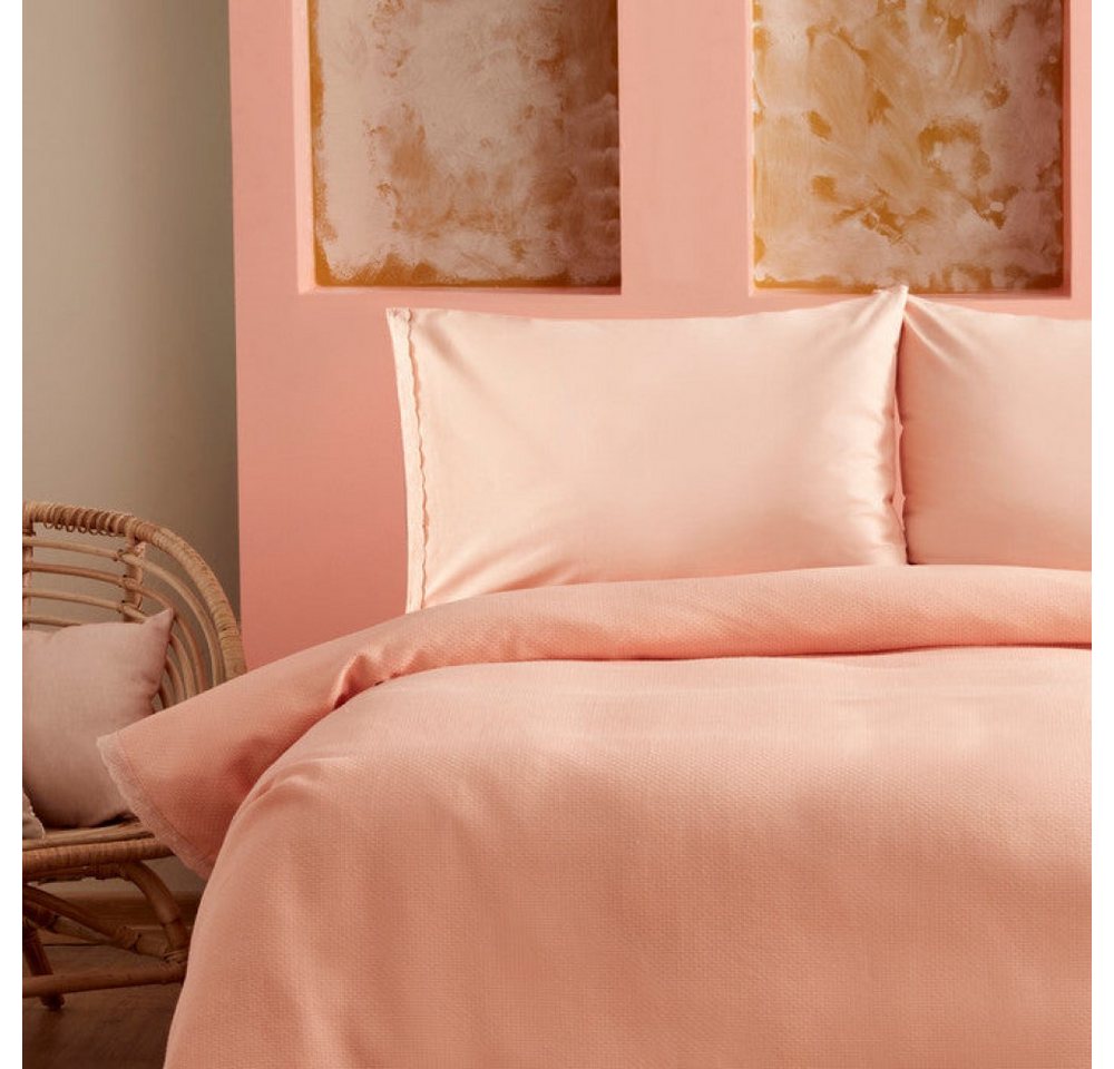 Karaca Bettwäsche Karaca Home Alia 100% Baumwolle Rüschen Doppelbettwäsche Set Lachs Karaca Bettwäsche Karaca Home Alia 100% Baumwolle Rüschen Doppelbettwäsche Set Lachs von Karaca