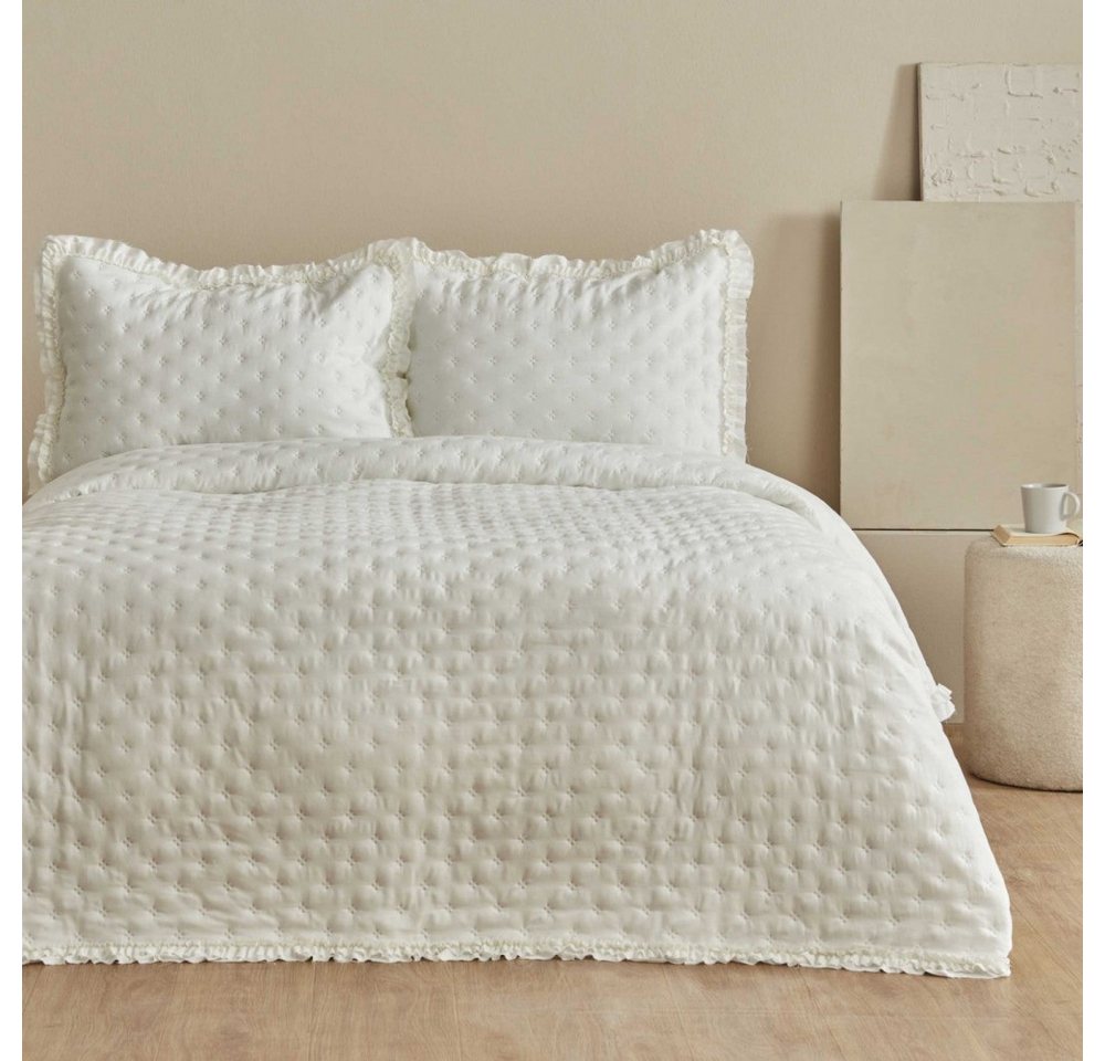 Karaca Bettwäsche Karaca Home Viona Doppelbett Bettwäsche Bettbezug Set Ecru von Karaca
