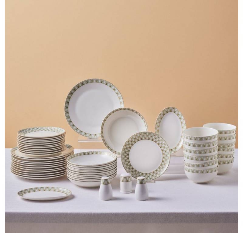 Karaca Frühstücks-Geschirrset Karaca Forever Bone Emerald, 53-teiliges Tafelservice für 12 Personen Karaca Frühstücks-Geschirrset Karaca Forever Bone Emerald, 53-teiliges Tafelservice für 12 Personen von Karaca