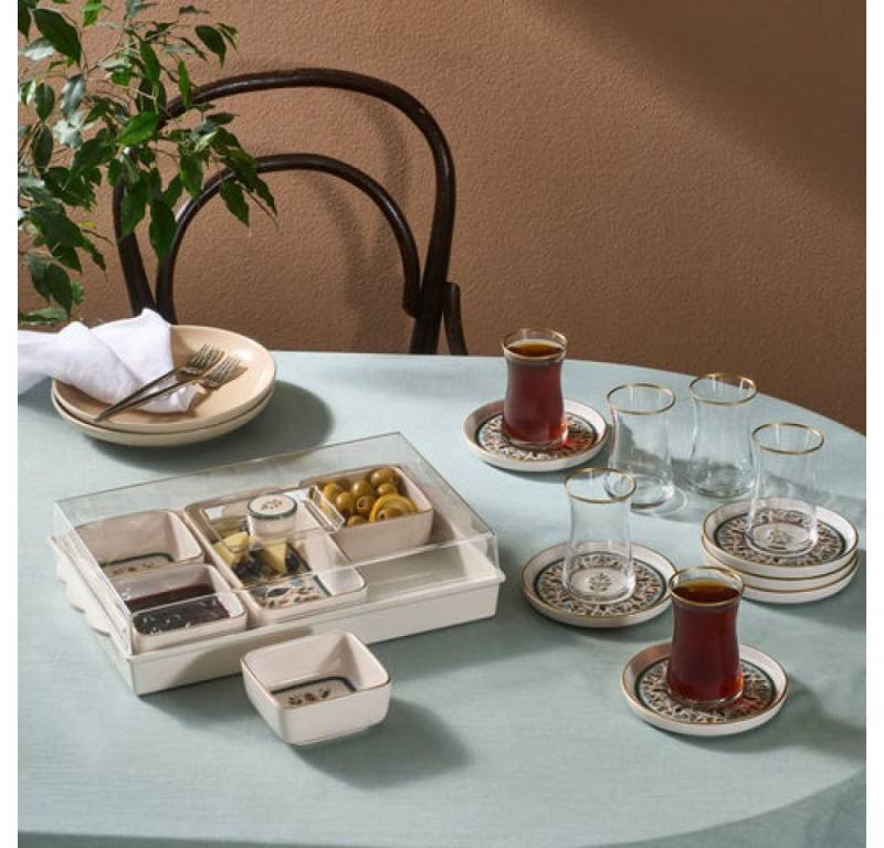 Karaca Frühstücksteller Karaca Clara 7-teiliges Keramik-Frühstücksset, Mehrfarbig Karaca Frühstücksteller Karaca Clara 7-teiliges Keramik-Frühstücksset, Mehrfarbig von Karaca