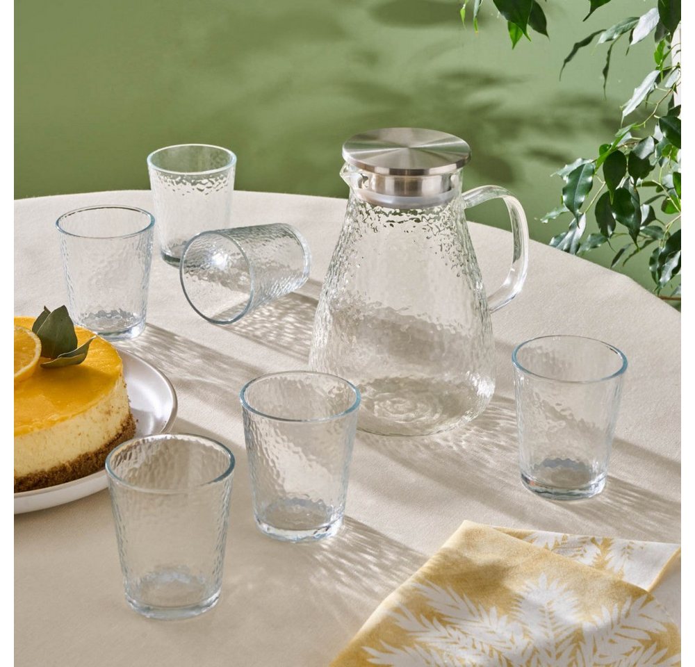 Karaca Glas Karaca Luminous 7 Teiliges Glas Set Transparent Trinkglas Set von Karaca