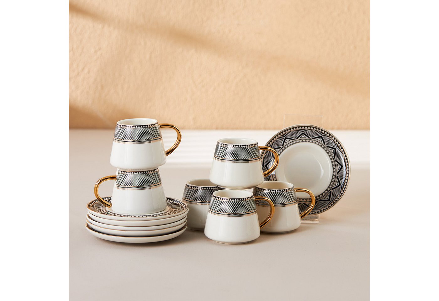 Karaca Kaffeeservice Globe Kaffeeservice für 6 Personen Turkische Kaffetasse, 80 ml Karaca Kaffeeservice Globe Kaffeeservice für 6 Personen Turkische Kaffetasse, 80 ml von Karaca