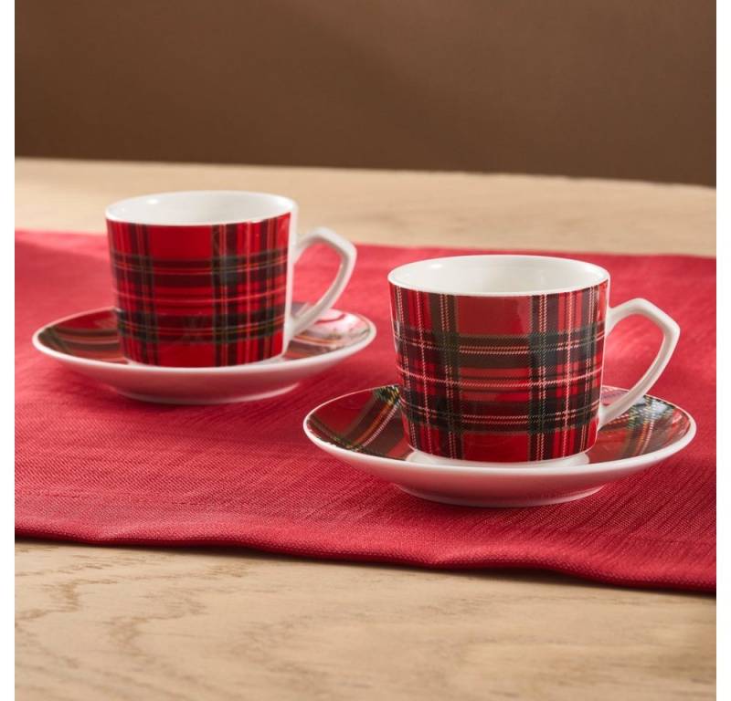 Karaca Kaffeeservice Karaca Ekose V2 Kaffeetassen-Set, 2 Personen, 80 ml Karaca Kaffeeservice Karaca Ekose V2 Kaffeetassen-Set, 2 Personen, 80 ml von Karaca