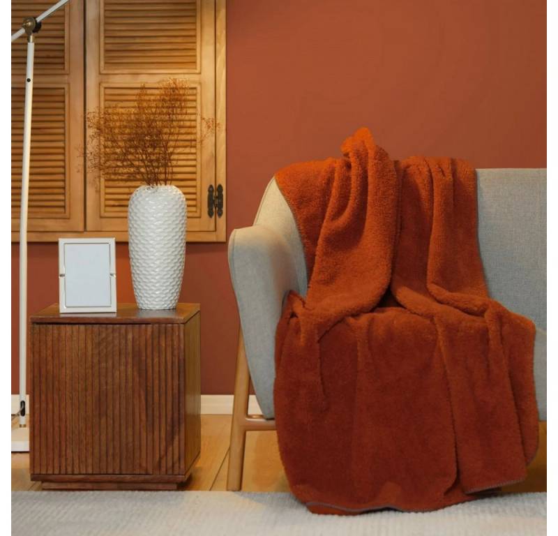 Karaca Tagesdecke Karaca Home Faye Terracotta Wurfdecke Tagesdecke Bettdecke 115x160 cm von Karaca