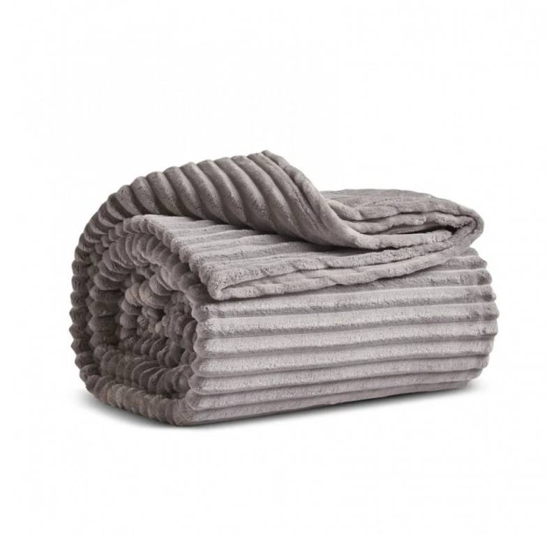 Karaca Tagesdecke Karaca Ruby Stripe, Wellsoft TV-Decke, Grau von Karaca