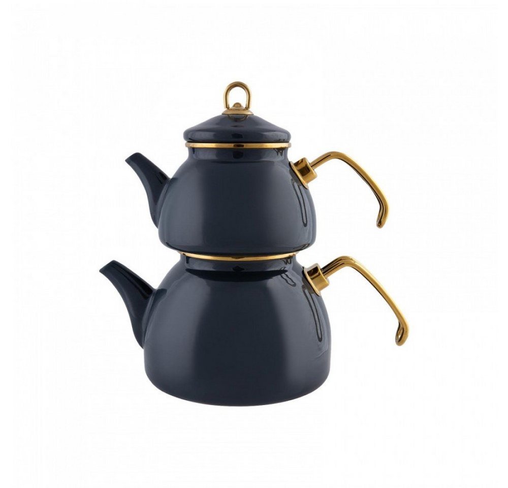 Karaca Teekanne Retro Teekessel Emaille Teekannen- Set, Anthrazit, Teeaufguss 1,1L Karaca Teekanne Retro Teekessel Emaille Teekannen- Set, Anthrazit, Teeaufguss 1,1L von Karaca