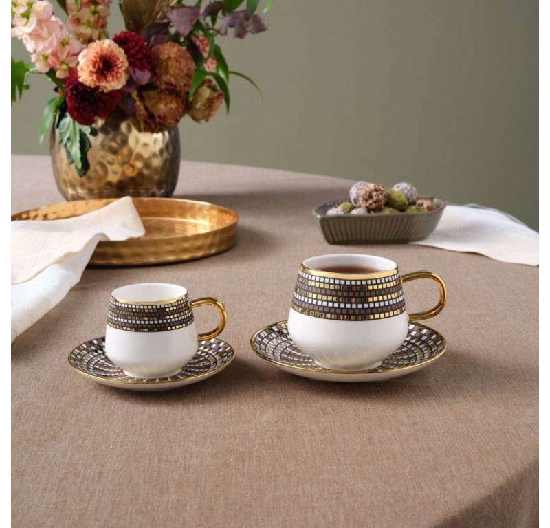 Karaca Teeservice Karaca Belgin Teetassenset für 2 Personen, 220 ml von Karaca