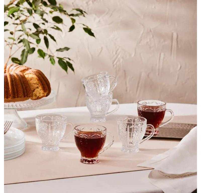 Karaca Teeservice Karaca Seda 6 Personen Glas Tee Cup 180 Ml von Karaca