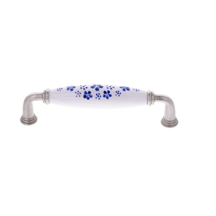 Möbelgriff Porzellan 207 Inox Blumen blau 128mm Möbelgriff Porzellan 207 Inox Blumen blau 128mm von Karan