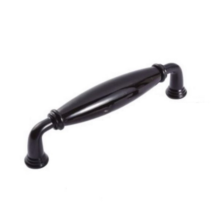 Möbelgriff Porzellan Schwarz uni 128mm Möbelgriff Porzellan Schwarz uni 128mm von Karan