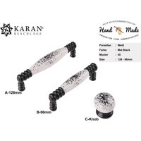 Möbelgriff, Schrankgriff, Schubladengriff, Möbelknopf, Knauf, 64mm 96mm 128mm, Porzellan Handbemalt von Karanbeschlaege