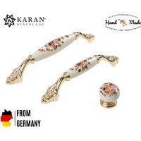 Möbelgriff, Schrankgriff, Schubladengriff, Möbelknopf, Knauf, 64mm 96mm 128mm, Porzellan Handbemalt von Karanbeschlaege