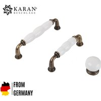 Möbelgriff, Schrankgriff, Schubladengriff, Möbelknopf, Knauf, 64mm 96mm 128mm, Porzellan Handbemalt von Karanbeschlaege