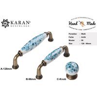 Möbelgriff, Schrankgriff, Schubladengriff, Möbelknopf, Knauf, 64mm 96mm 128mm, Porzellan Handbemalt von Karanbeschlaege