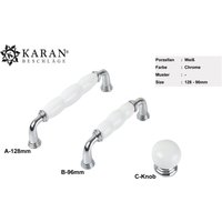 Möbelgriff, Schrankgriff, Schubladengriff, Möbelknopf, Knauf, 64mm 96mm 128mm, Porzellan Handbemalt von Karanbeschlaege