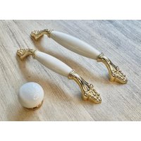 Möbelgriff, Schrankgriff, Schubladengriff, Möbelknopf, Knauf, 64mm 96mm 128mm, Porzellan Handbemalt von Karanbeschlaege