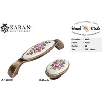 Möbelgriff, Schrankgriff, Schubladengriff, Möbelknopf, Knauf, 64mm 96mm 128mm, Porzellan Handbemalt von Karanbeschlaege