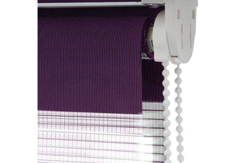 Doppelrollo Twice mit Alu-Kassette, Verschiedene Farben & Größen, Polyester, Karat, Parallel laufende Stoffbahnen von Karat
