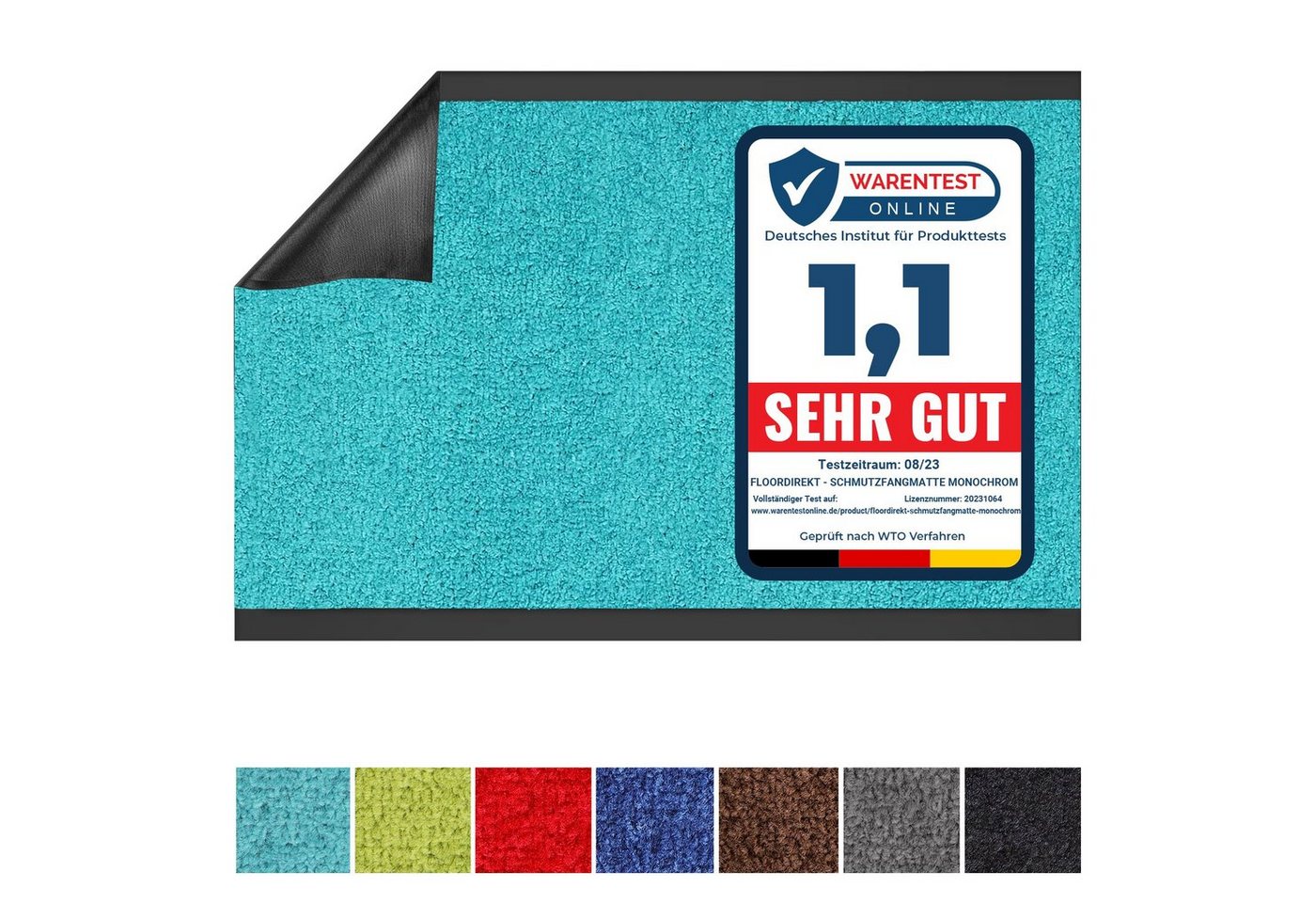 Fußmatte Sauberlaufmatte Dublin, viele Farben & Größen, aus Polyamid, Karat, rechteckig, Höhe: 7 mm, geeignet für Fußbodenheizung von Karat