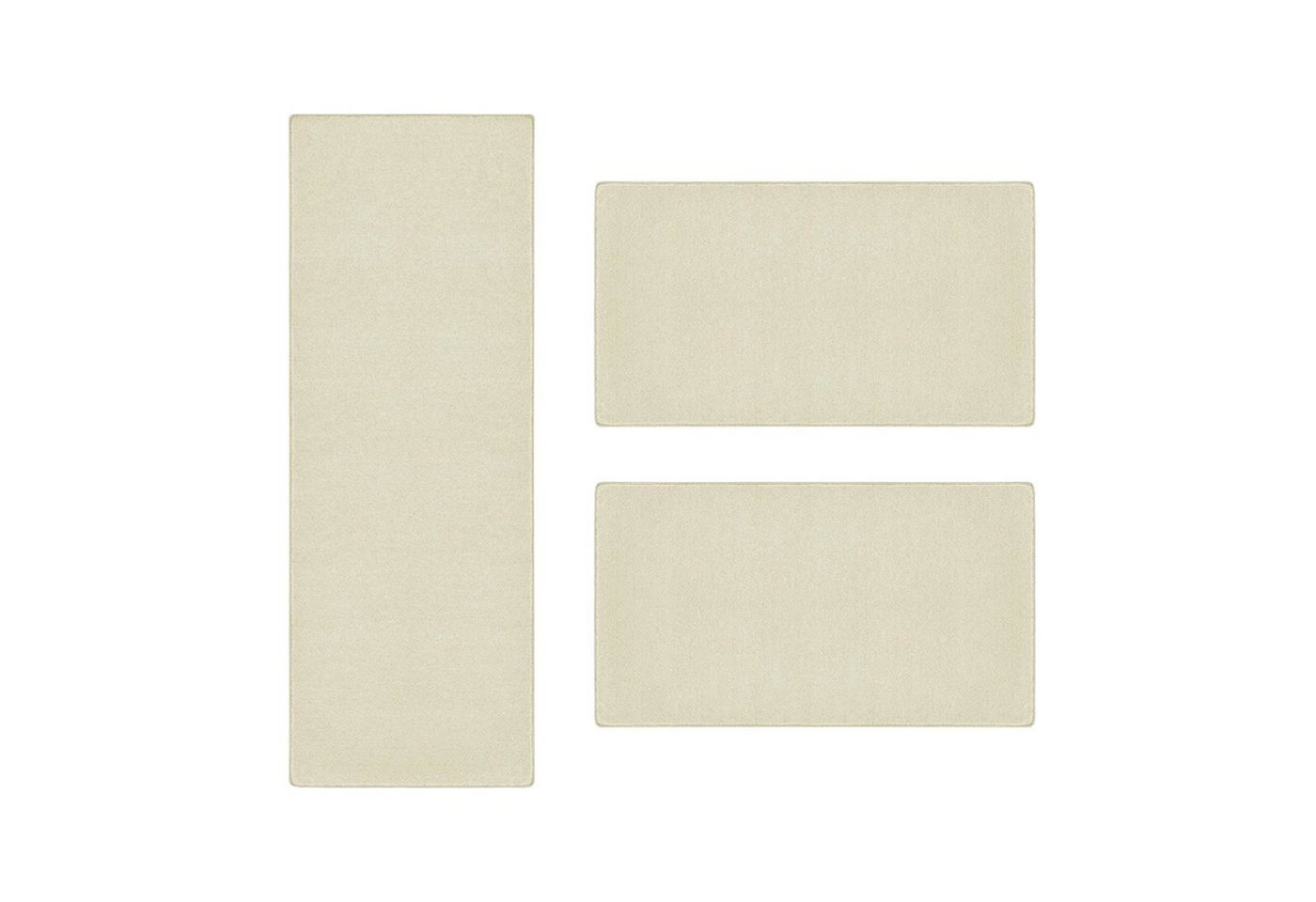 Karat Hochflor-Bettumrandung Fallon, Bettvorleger, ideal im Schlafzimmer, verschiedene Farben, Höhe 8.5 mm, (3-tlg), Velours von Karat