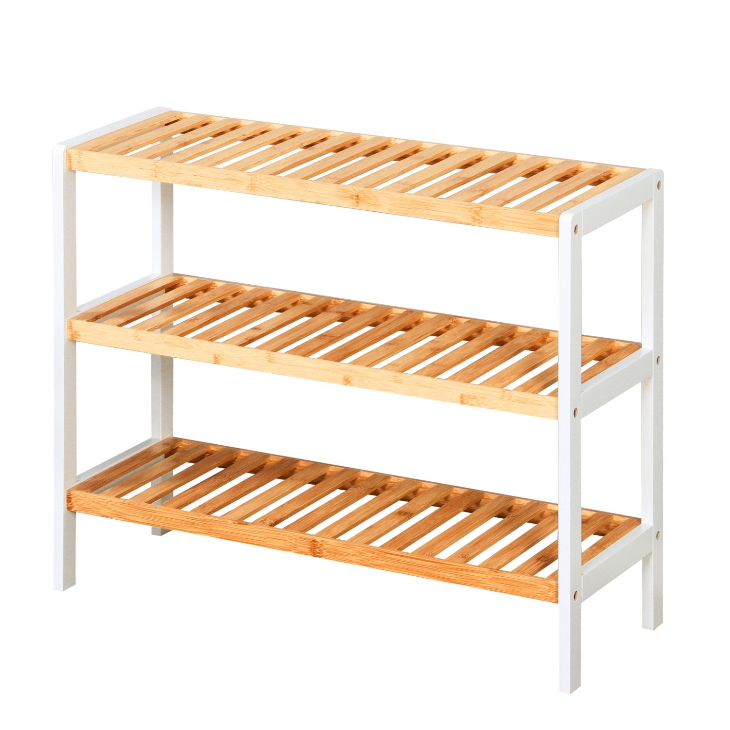 KARAT Bambus Schuhregal Michigan Stilvolles und Platzsparendes Regal mit 3 Ablagen KARAT Bambus Schuhregal Michigan Stilvolles und Platzsparendes Regal mit 3 Ablagen von Karat