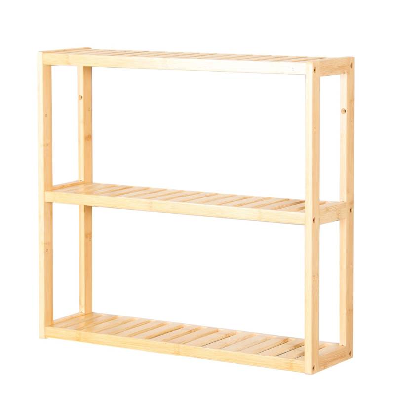 KARAT Bambus Wandregal WyomIng Elegantes Schweberegal Mit 3 Etagen von Karat