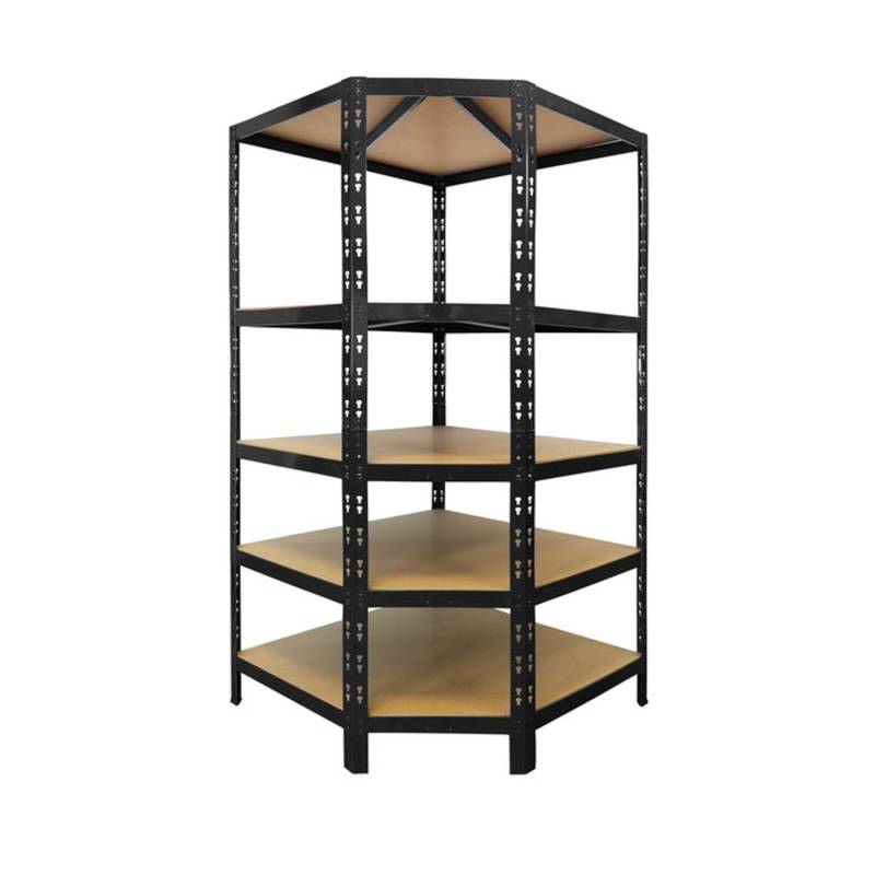KARAT Eckregal Traglast 875 kg Individuell Einsetzbar Schwarz 180 x 90 x 42 x 60 cm von Karat