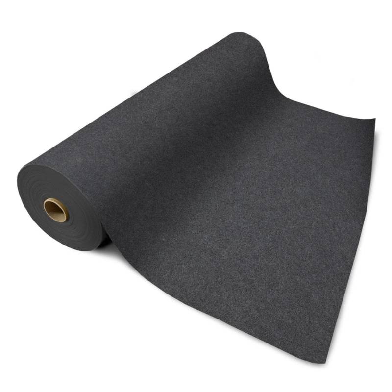 KARAT Messeteppich Sintra auf Maß Pflegeleichter Gangläufer Dunkelgrau 100 x 3000 cm von Karat