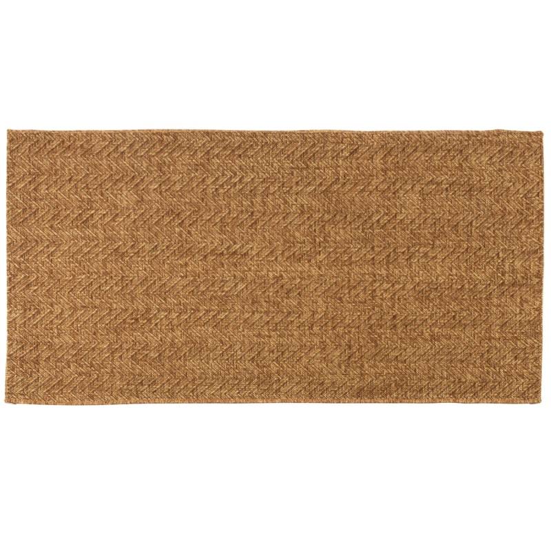 KARAT Outdoorteppich Cheron Außenteppich in Chevron Muster Braun 80 x 150 cm von Karat