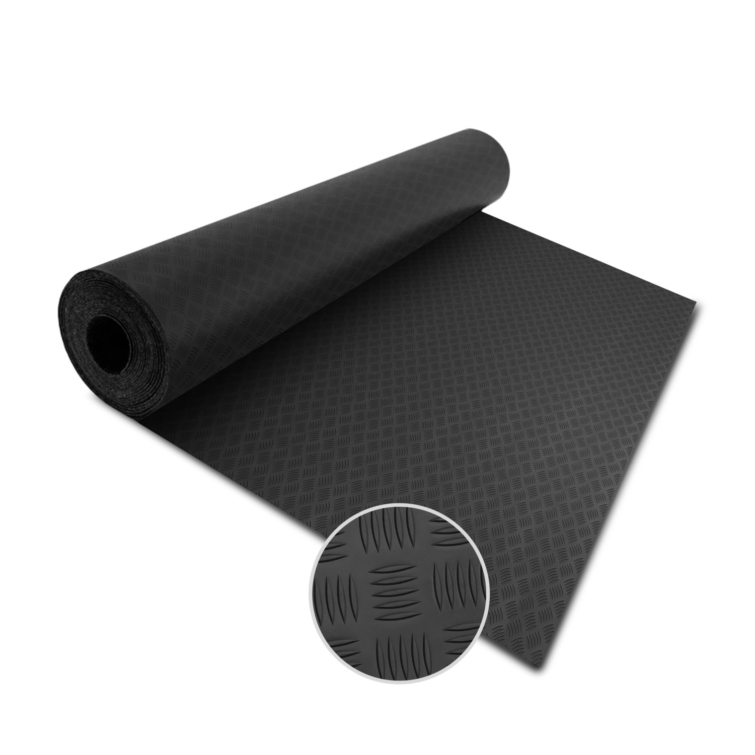 KARAT PVC-Bodenbelag Meterware Diamond Cut 2 mm Stärke Schwarz 120 x 100 cm von Karat