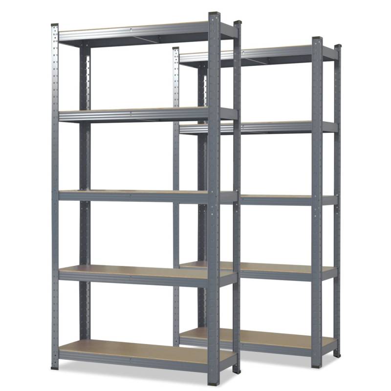 KARAT Schwerlastregal Odin 2er Set Traglast bis 875 kg Grau 150 x 75 x 30 cm von Karat