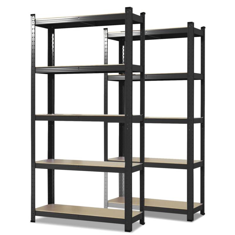 KARAT Schwerlastregal Odin 2er Set Traglast bis 875 kg Schwarz 200 x 100 x 50 cm von Karat