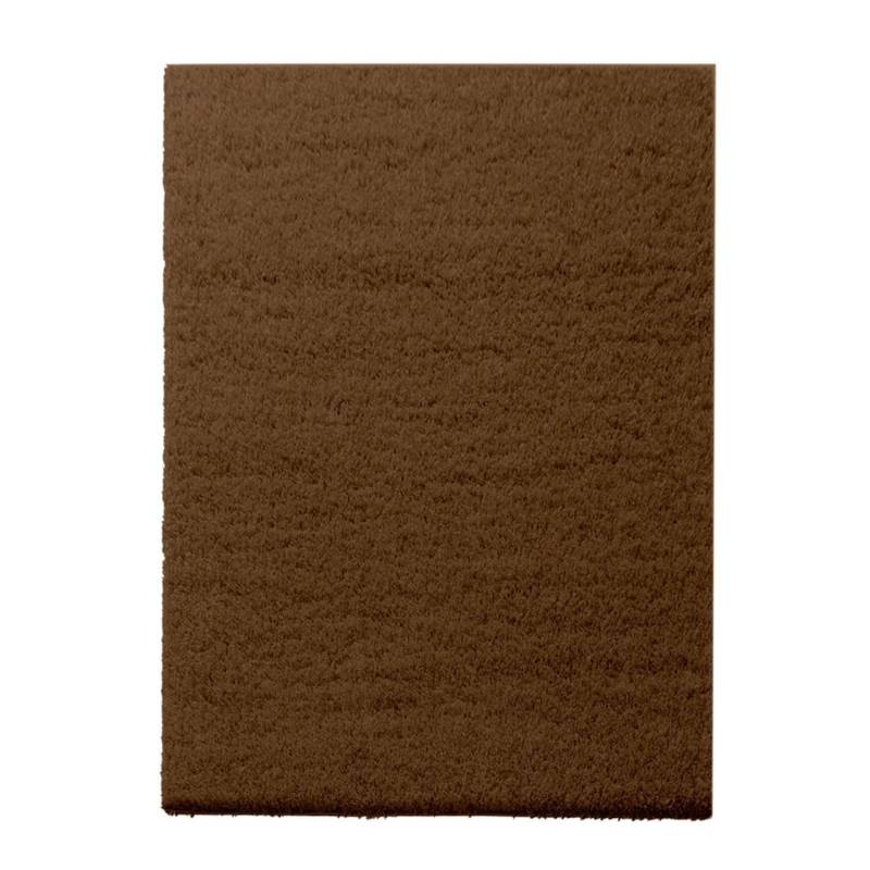 KARAT Shaggy Teppich Barcelona nach Maß Wohnteppich mit Weichem Flor Dunkelbraun 80 x 450 cm von Karat