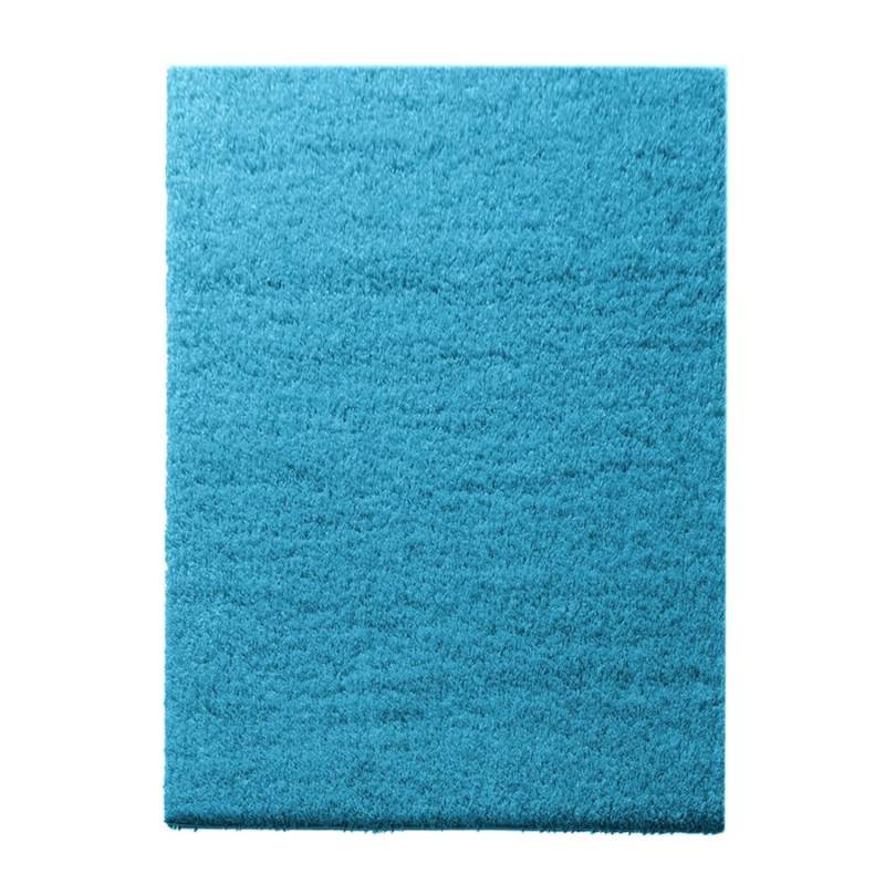 KARAT Shaggy Teppich Barcelona nach Maß Wohnteppich mit Weichem Flor Hellblau 50 x 450 cm von Karat