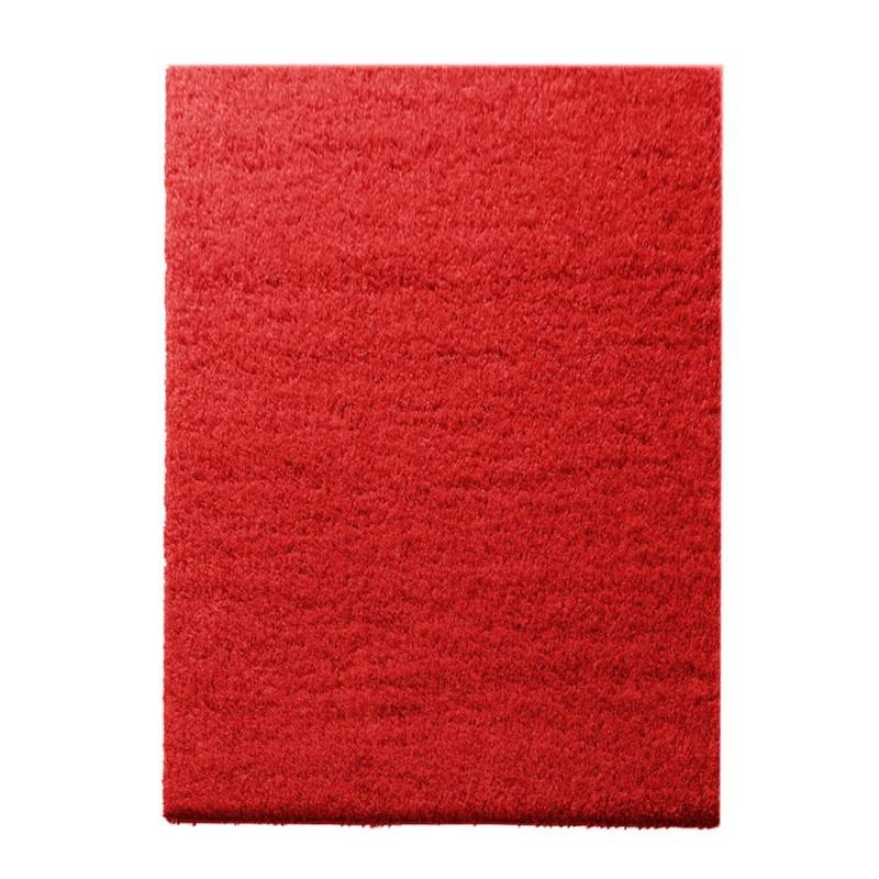 KARAT Shaggy Teppich Barcelona nach Maß Wohnteppich mit Weichem Flor Rot 66 x 150 cm von Karat