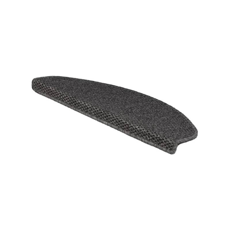 KARAT Stufenmatte Kalkutta Sisaloptik Anthrazit 23,5 x 65 cm Halbrund von Karat