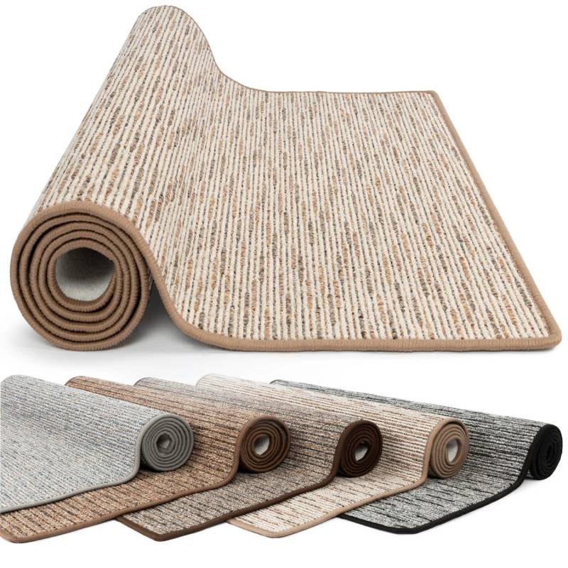 KARAT Teppich nach Maß Geneva Moderner Wohnteppich Beige 200 x 800 cm von Karat