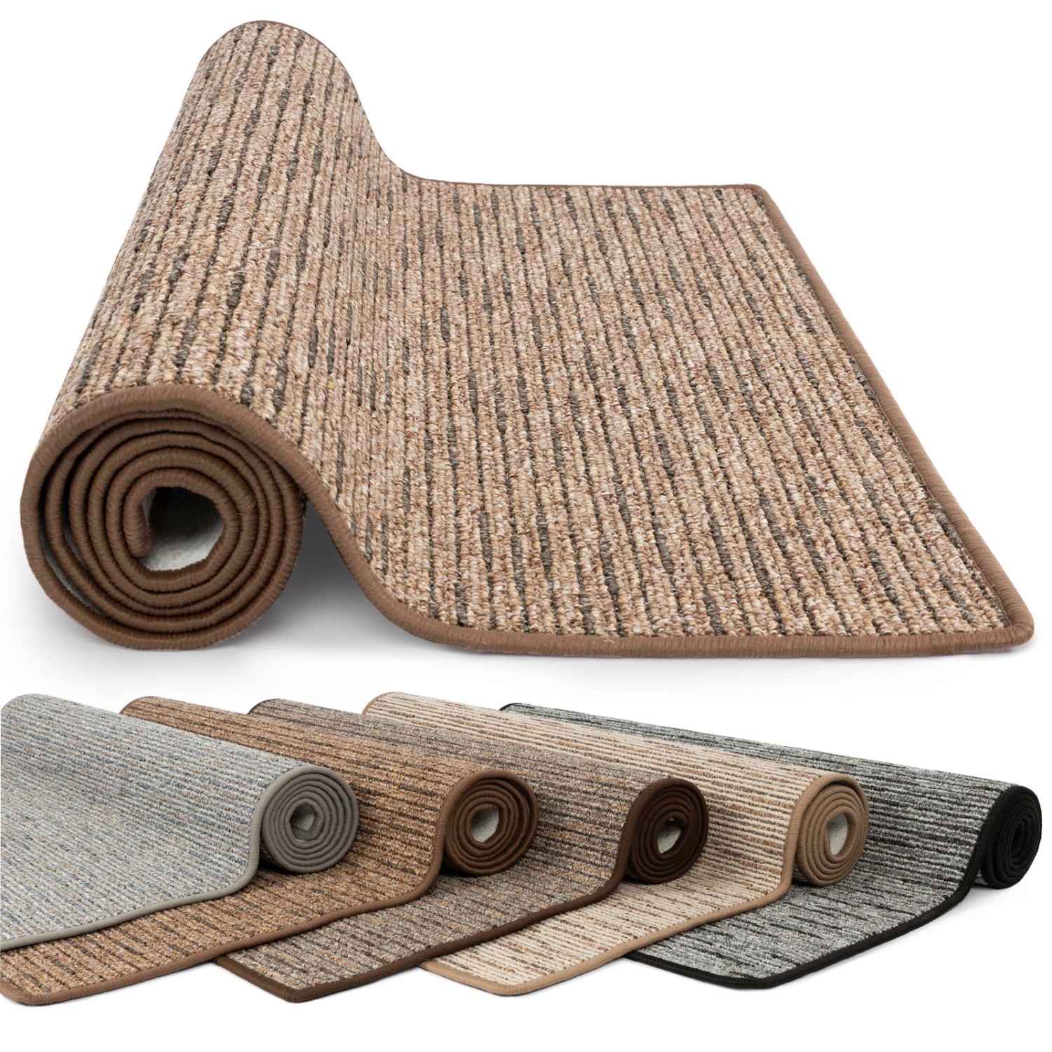 KARAT Teppich nach Maß Geneva Moderner Wohnteppich Hellbraun 100 x 1000 cm KARAT Teppich nach Maß Geneva Moderner Wohnteppich Hellbraun 100 x 1000 cm von Karat