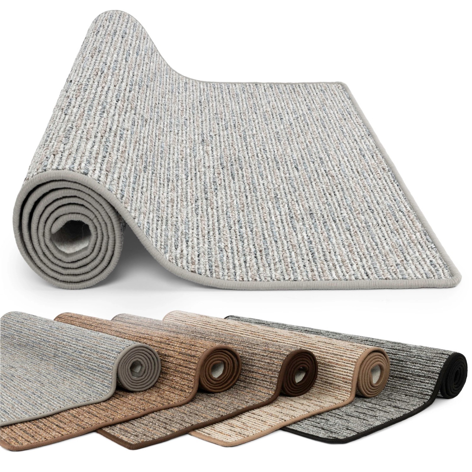 KARAT Teppich nach Maß Geneva Moderner Wohnteppich Silbergrau 200 x 450 cm KARAT Teppich nach Maß Geneva Moderner Wohnteppich Silbergrau 200 x 450 cm von Karat