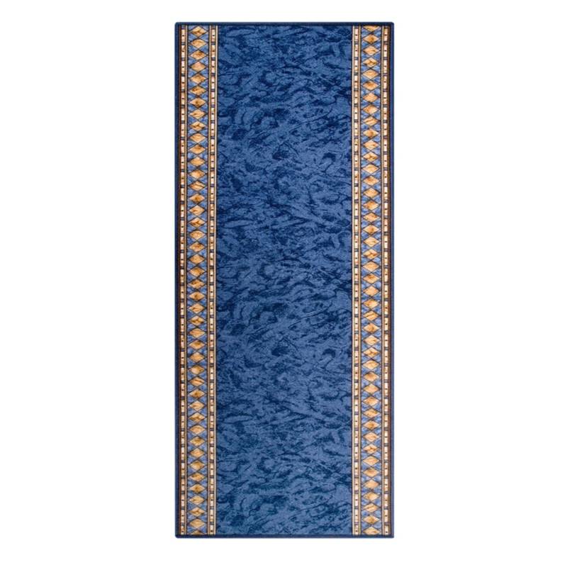KARAT Teppichläufer Rügen nach Maß Klassischer Wohnteppich Blau 67 x 100 cm von Karat