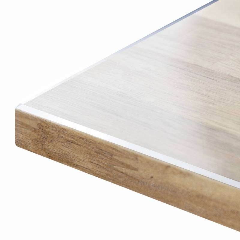 KARAT Tischfolie Crystal nach Maß Transparent mit Abgeschrägter Kante 140 x 235 cm von Karat