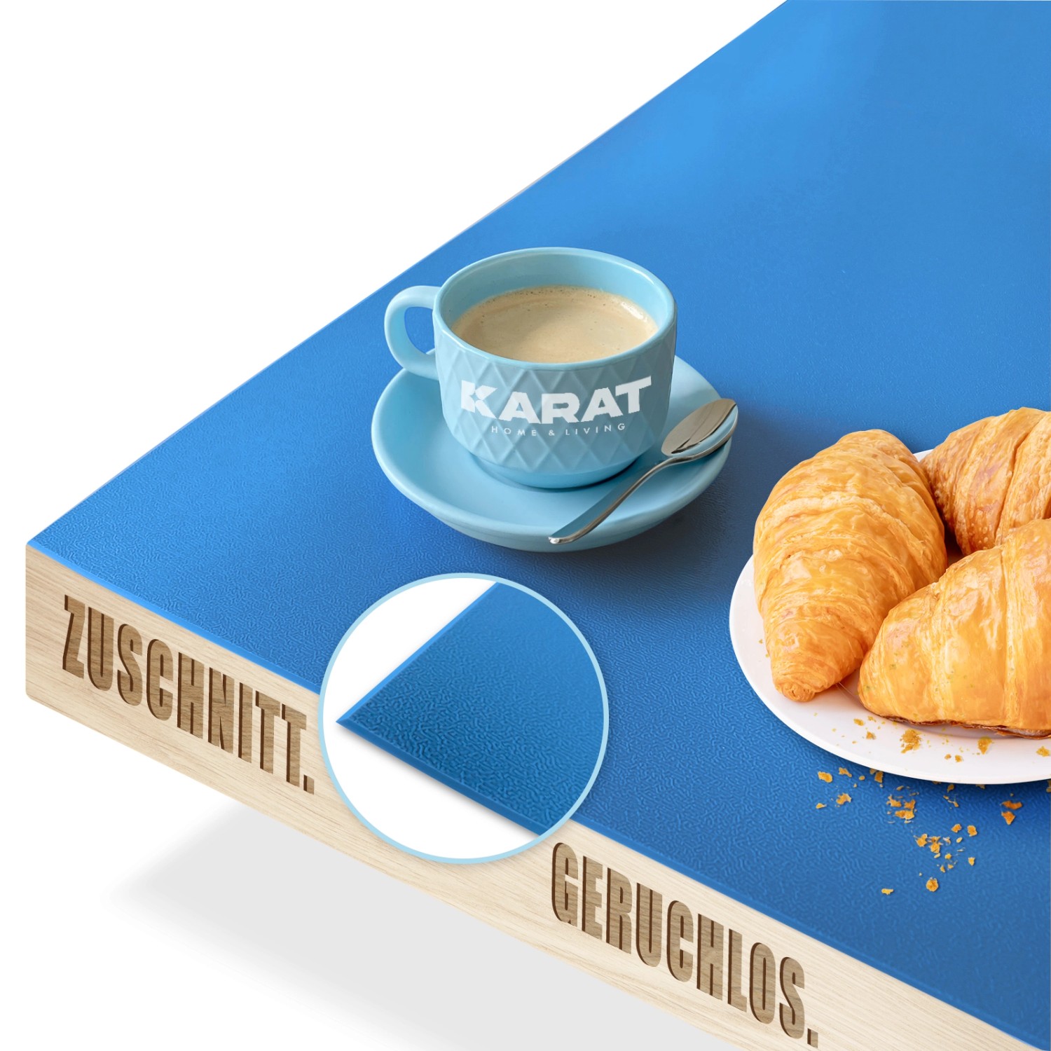 KARAT Tischfolie Empire mit Abgeschrägter Kante Blau 90 x 140 cm KARAT Tischfolie Empire mit Abgeschrägter Kante Blau 90 x 140 cm von Karat