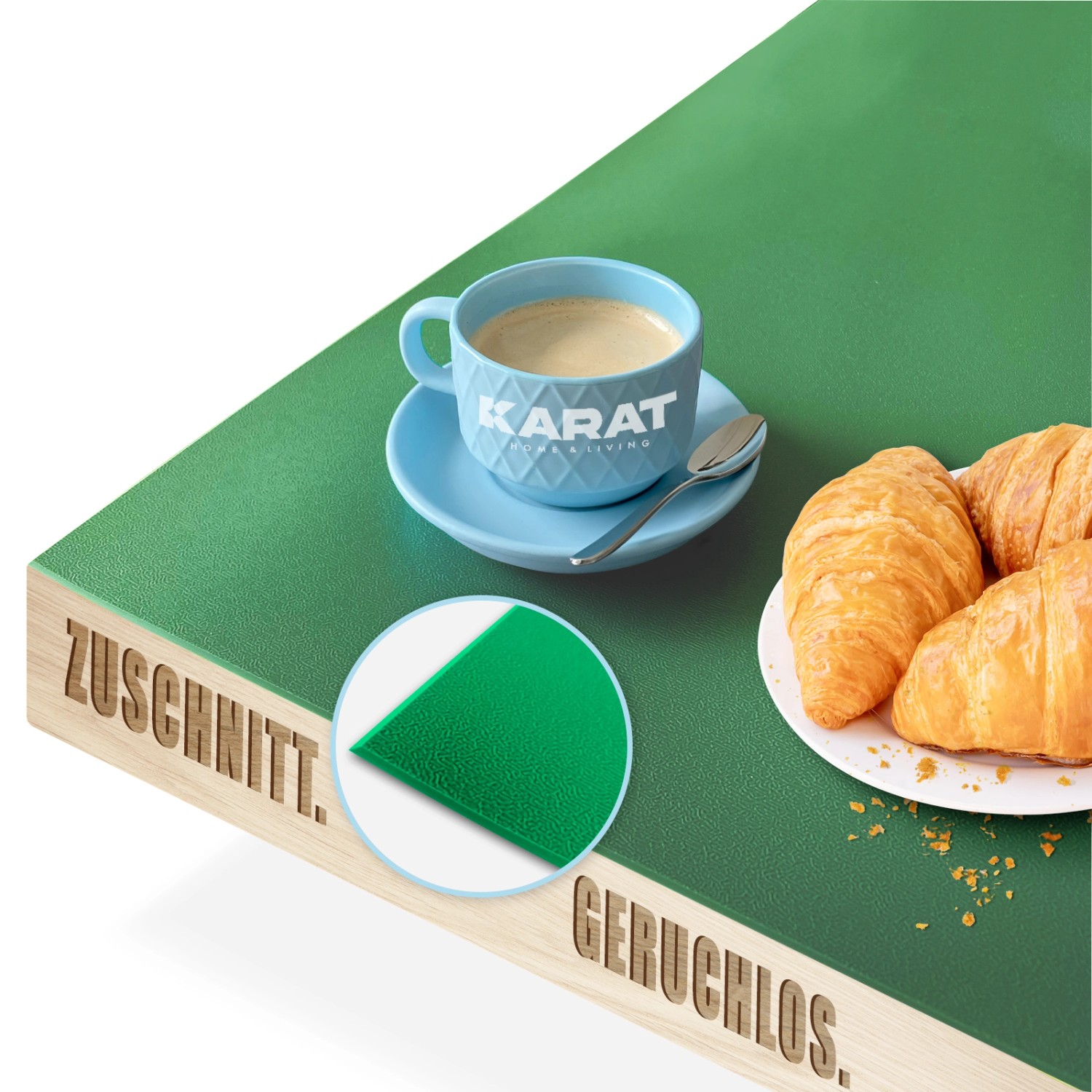 KARAT Tischfolie Empire mit Abgeschrägter Kante Grün 100 x 65 cm KARAT Tischfolie Empire mit Abgeschrägter Kante Grün 100 x 65 cm von Karat